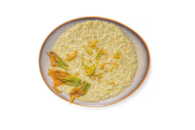 Risotto alle zucchine e fiori di zucca